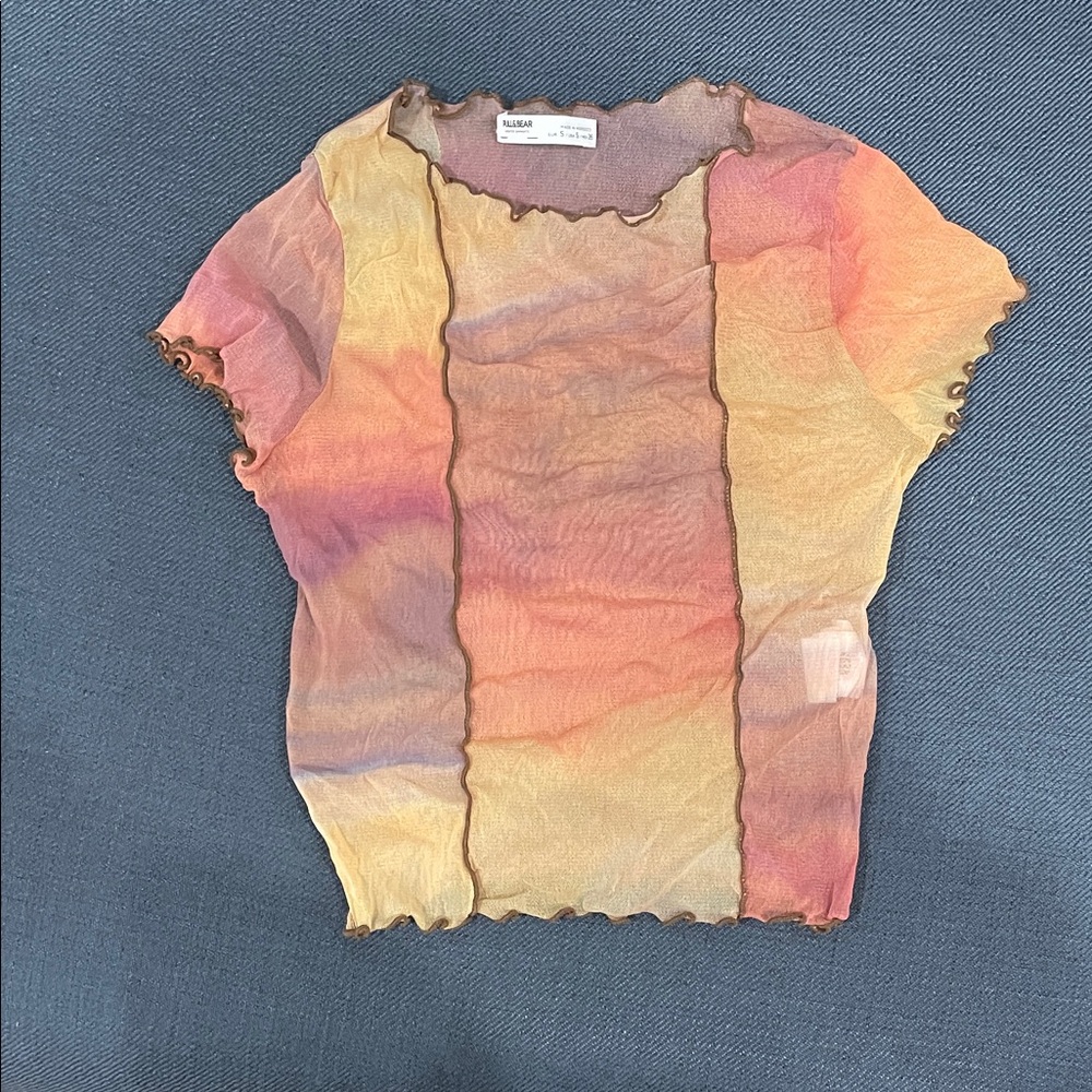 Pull&Bear Multicolor Short Sleeve Top
